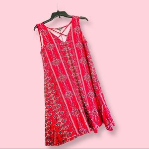 Boutique Strawberry Pink Red Mini Dress SIZE S